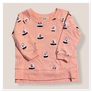 Peek Kids Toddler Girls’ Long Sleeve Peach Print Top